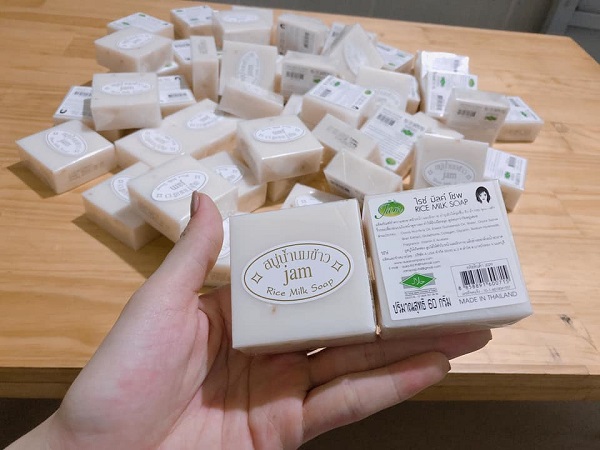 Xà phòng kích trắng da cám gạo Thái Lan Jam Rice Milk Soap