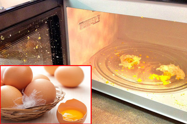 Luộc trứng bằng lò vi sóng không đúng cách sẽ khiến trứng bị nổ