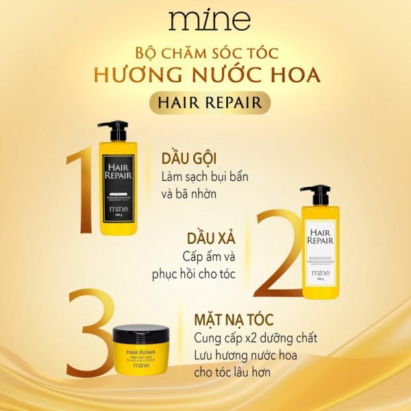 dau goi mine hair repair perfumed shampoo 500g 3